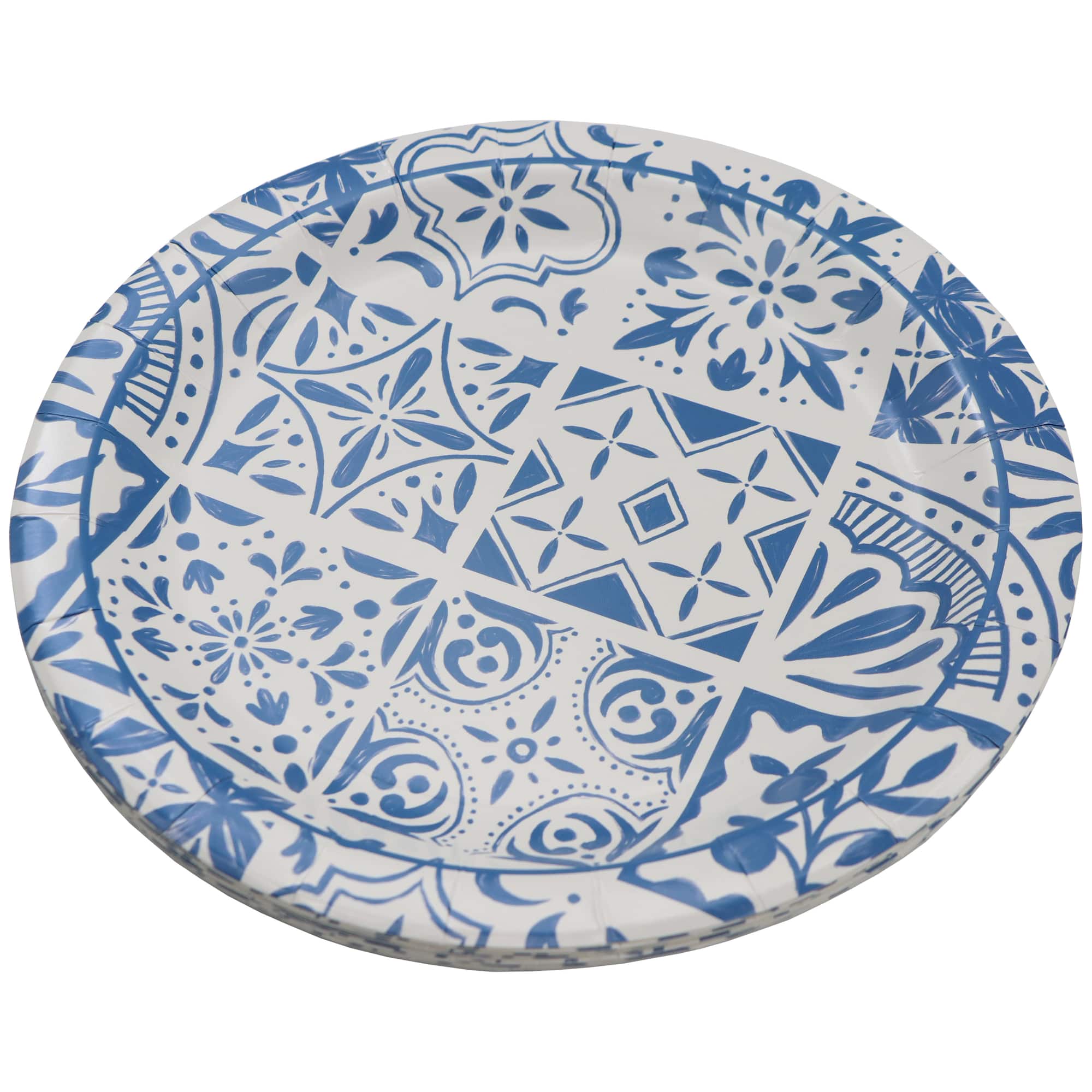 Citrus Kitchen 9" Blue Tile Paper Dinner Plates, 10ct. by Celebrate It™